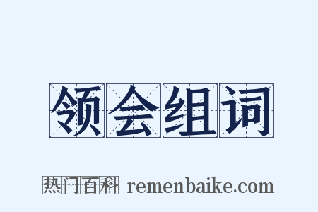 领会组词是什么意思的图片